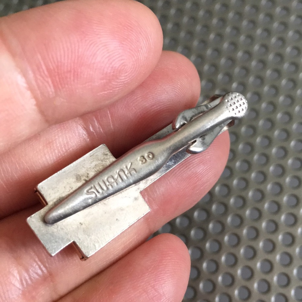 Swank So Signed R Initialed Cufflinks & Tie Clip - image 7